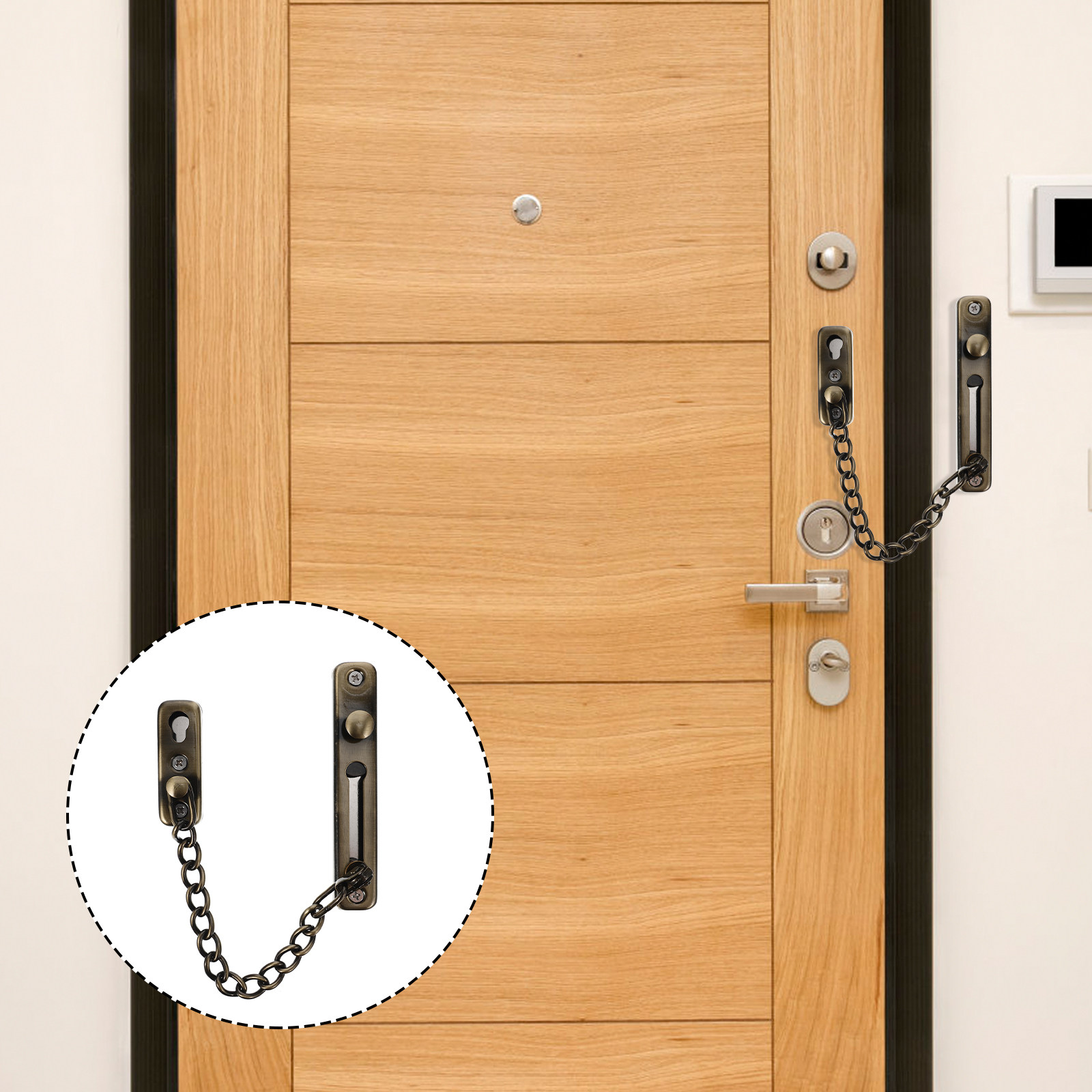 Punch-Free Childproof Door Cha - مراجعة Security Chain Door وسعره
