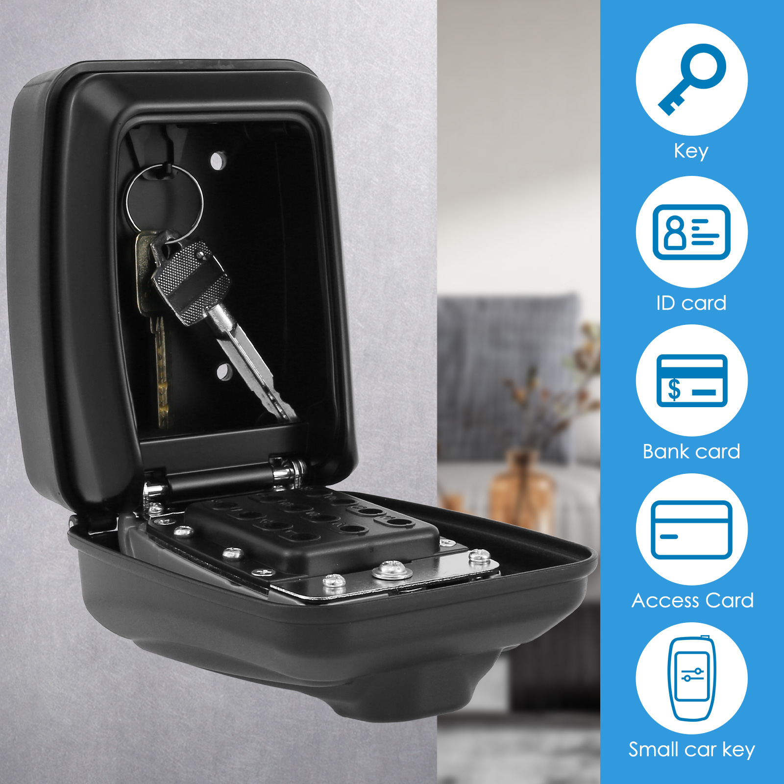 Key Lock Box Wall-Mount Secret - مراجعة Lockbox Key Secure وسعره