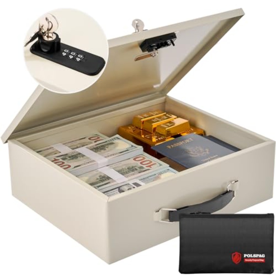 Fireproof Document Box with Ke - مراجعة Fire Safe Document وسعره