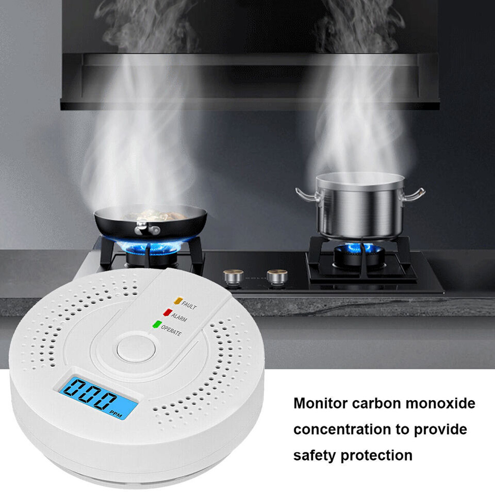 5-1PCS Digital Carbon Monoxide - مراجعة Smoke Detector Interconnected وسعره