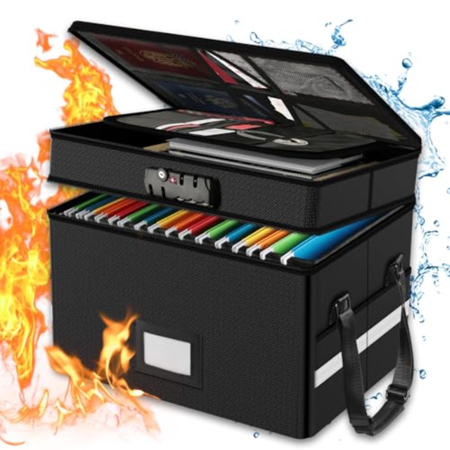 Fireproof Document Box with Lo - مراجعة Fire Safe Document وسعره