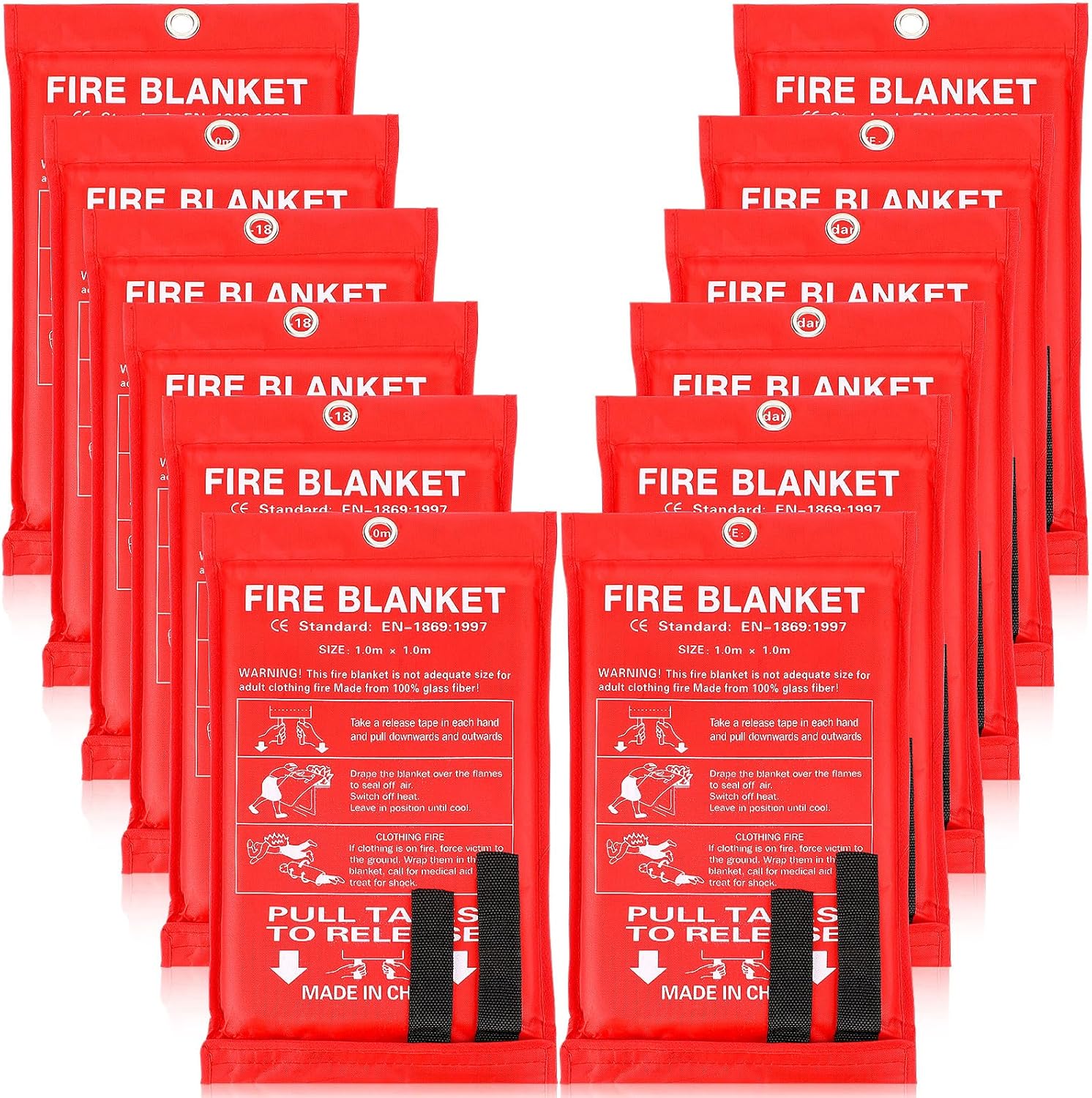 12 Pack Fire Blankets 39x39 In - مراجعة Fire Blanket Kitchen وسعره