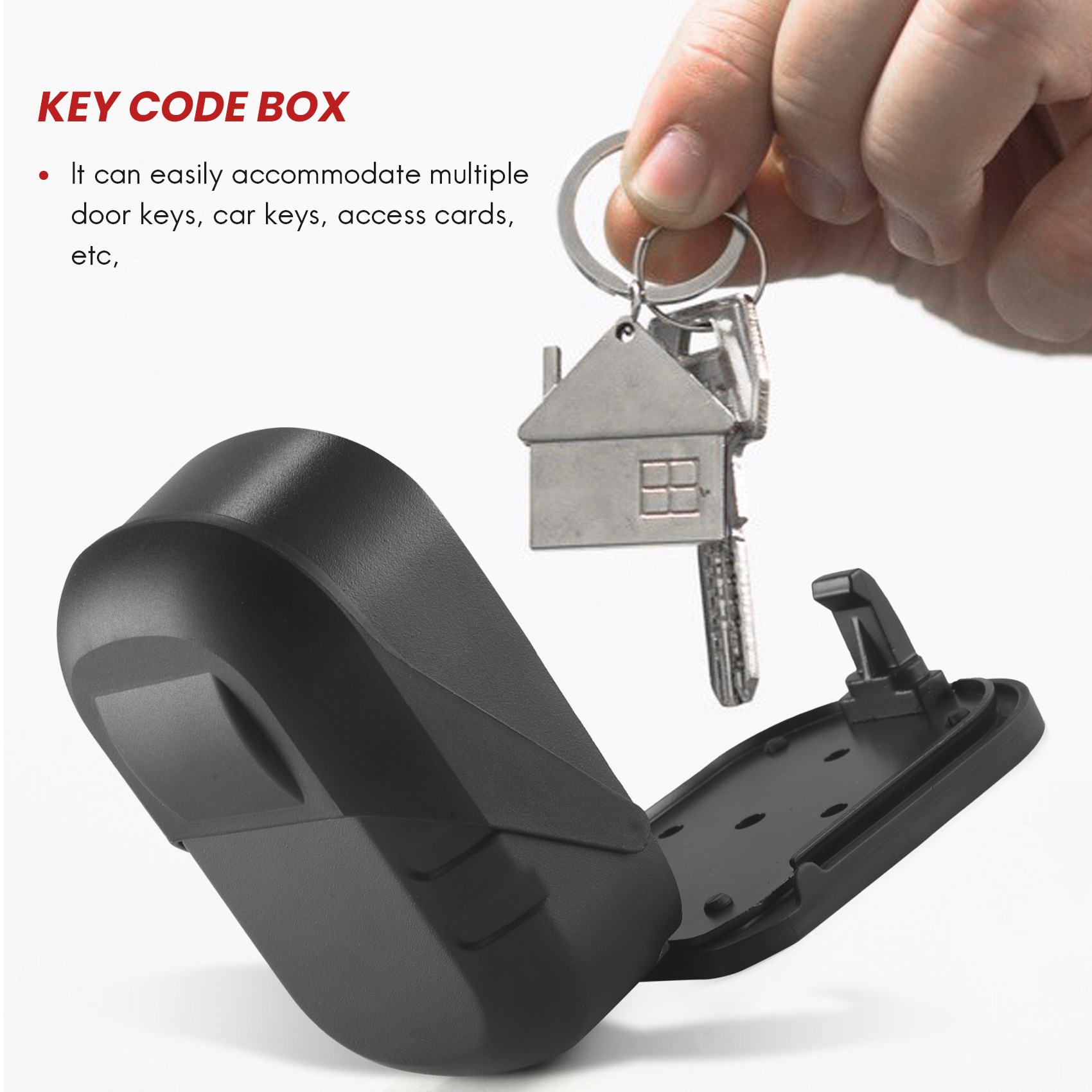B27B Key Lock Box Wall Mount 4 - مراجعة Lockbox Key Secure وسعره