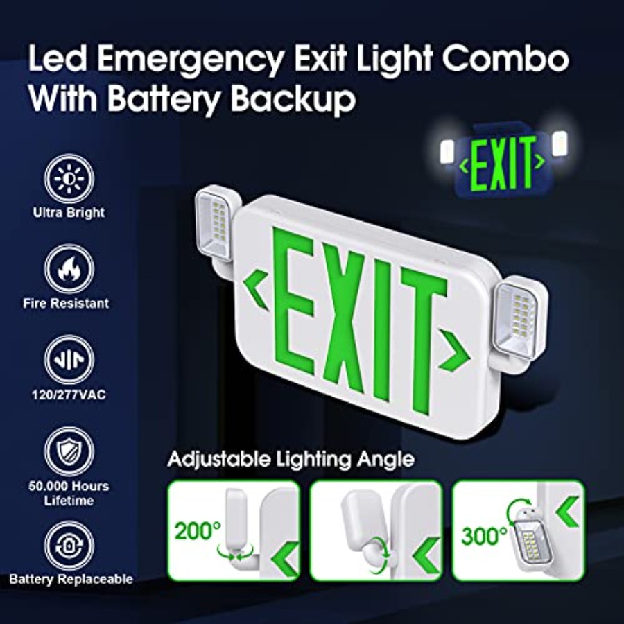 Led Combo Emergency Exit Sign  - مراجعة Emergency Exit Sign وسعره