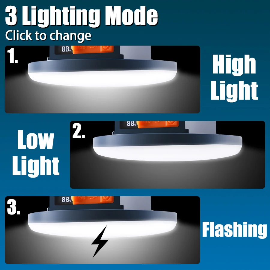 Outdoor Camping Light 100W COB - مراجعة Power Outage Light وسعره