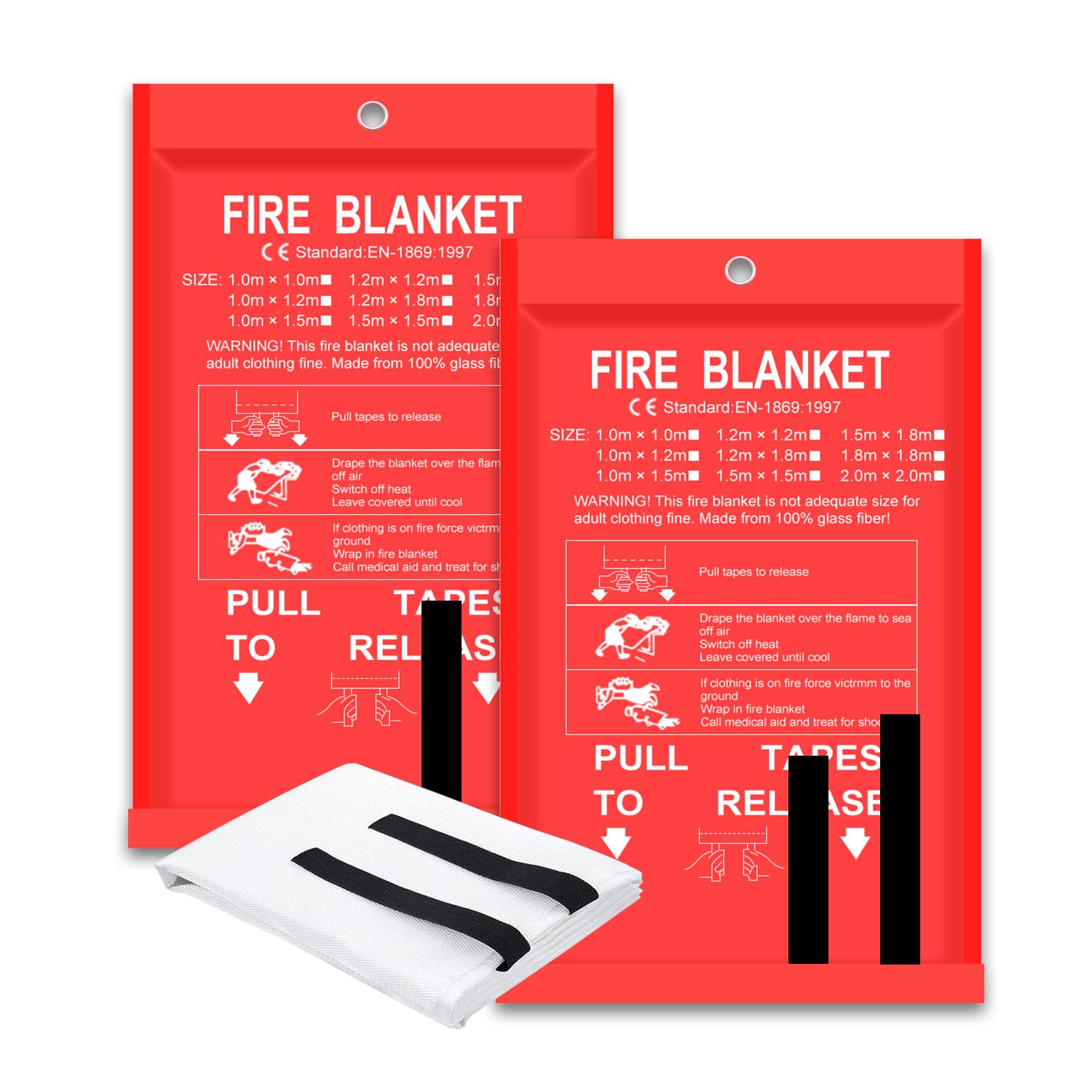 Fire Blanket 2 Pack 2*2m/1.5*1 - مراجعة Fire Blanket Kitchen وسعره