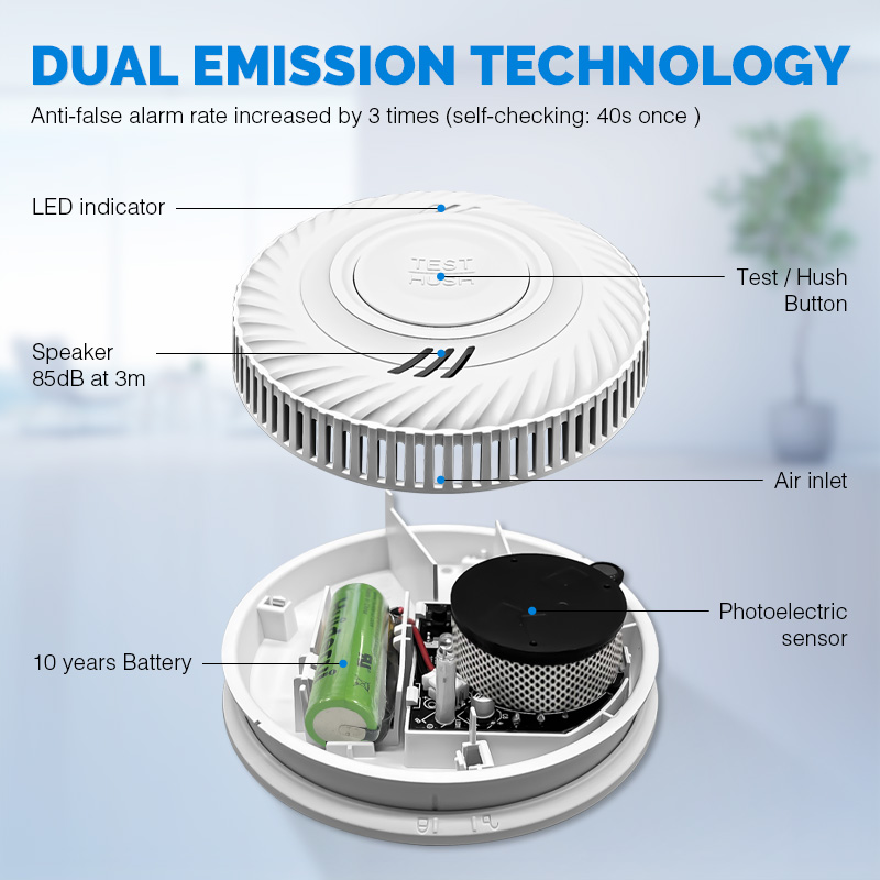 10 Years Battery Powered Hotel - مراجعة Smoke Detector Interconnected وسعره