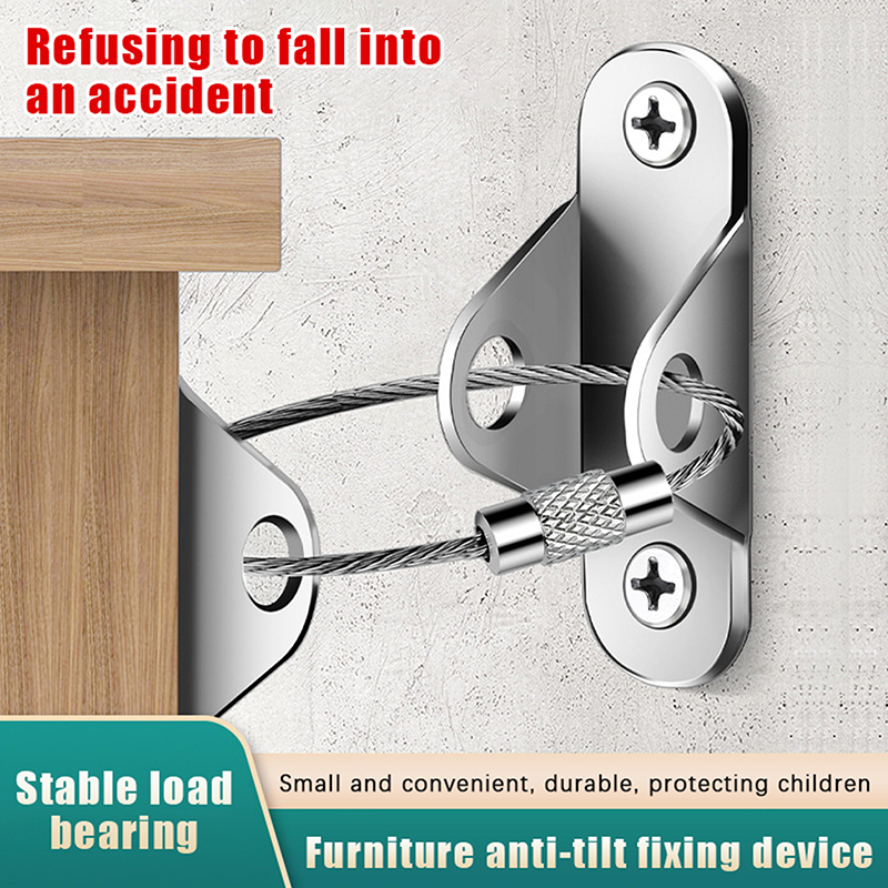 1Set Anti-Tip Furniture Anchor - مراجعة Earthquake Anchor Strap وسعره