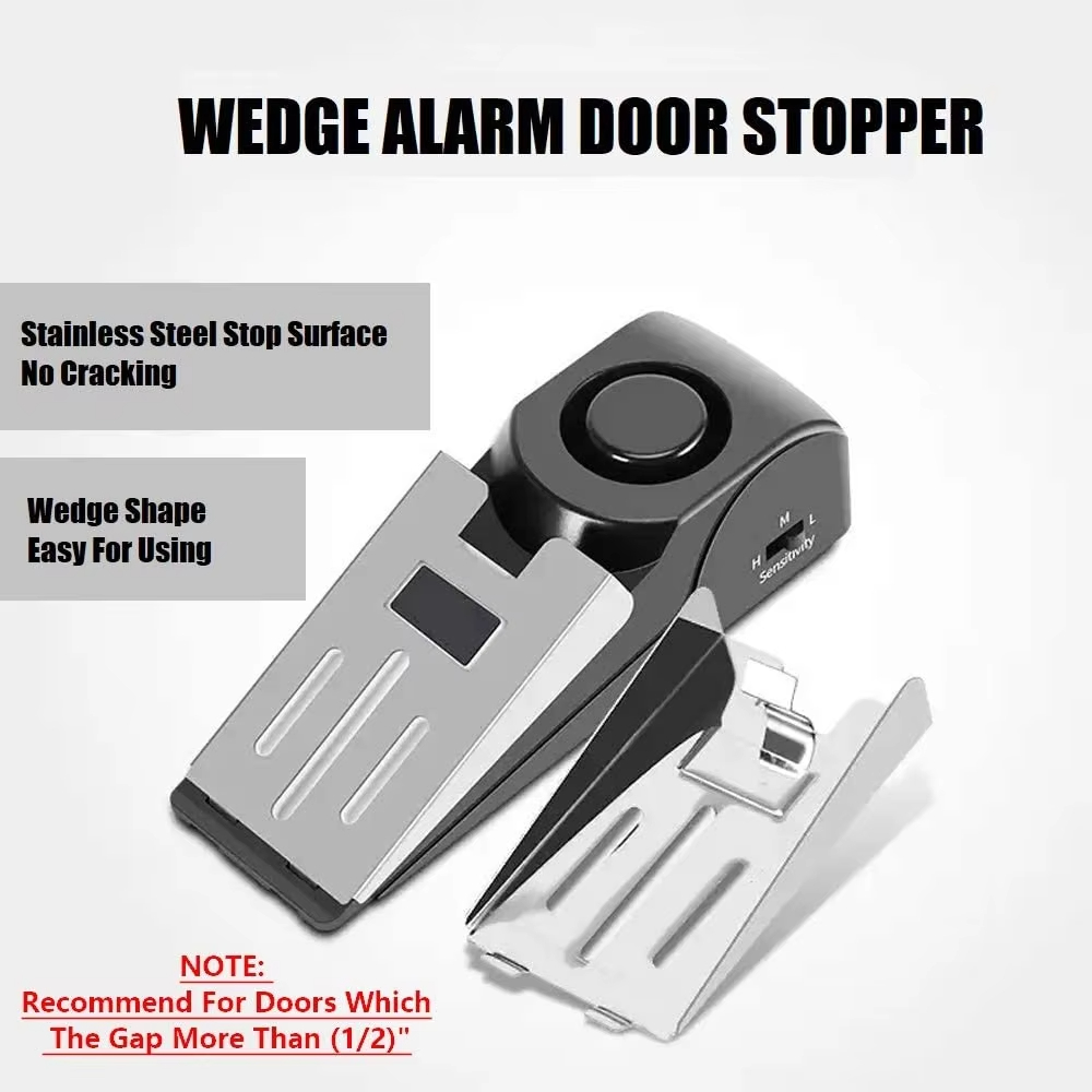 120db Wireless Stainless Steel - مراجعة Door Stop Alarm وسعره