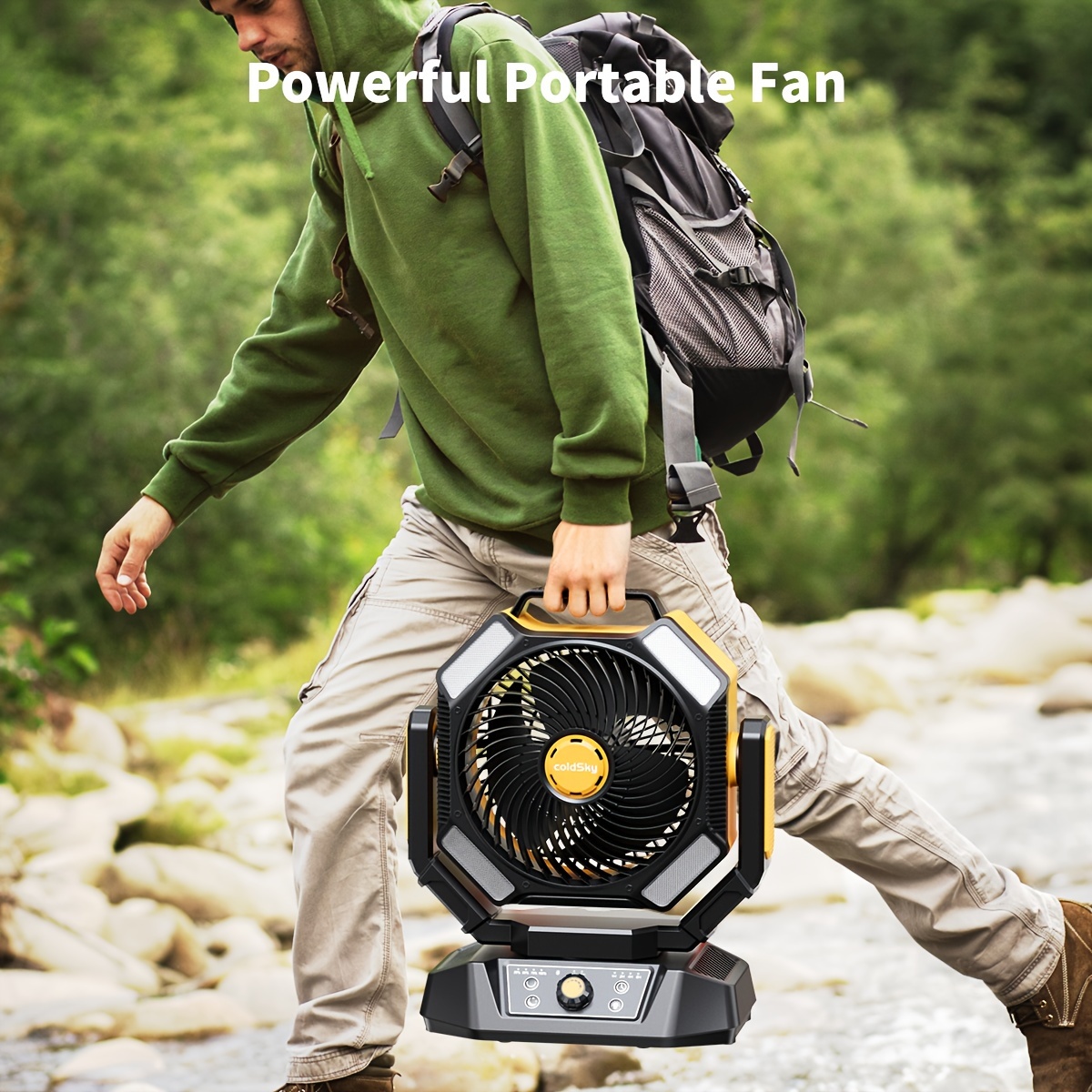 coldSky  Camping Fan, Battery  - مراجعة Power Outage Light وسعره