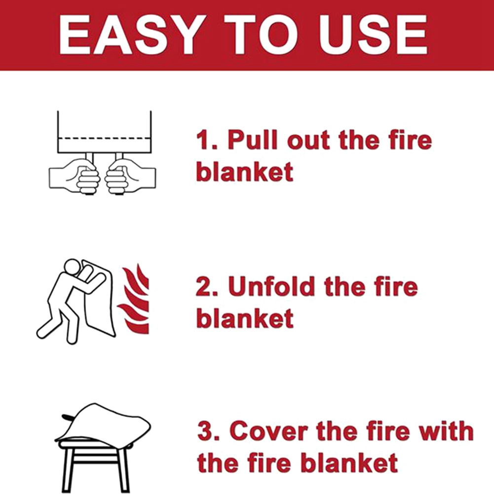 AED2-Emergency Fire Blanket, F - مراجعة Fire Blanket Kitchen وسعره