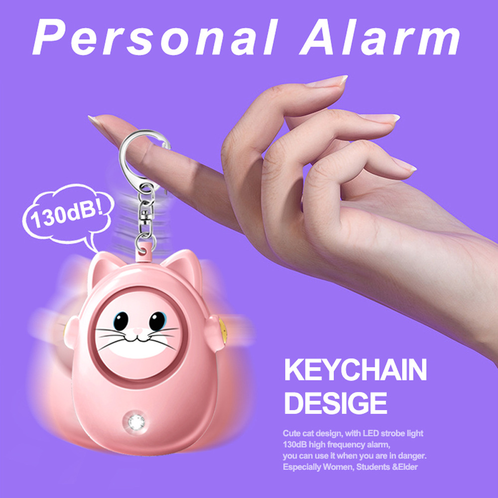 H8 2024 New Cute Cat Personal  - مراجعة Personal Alarm Keychain وسعره
