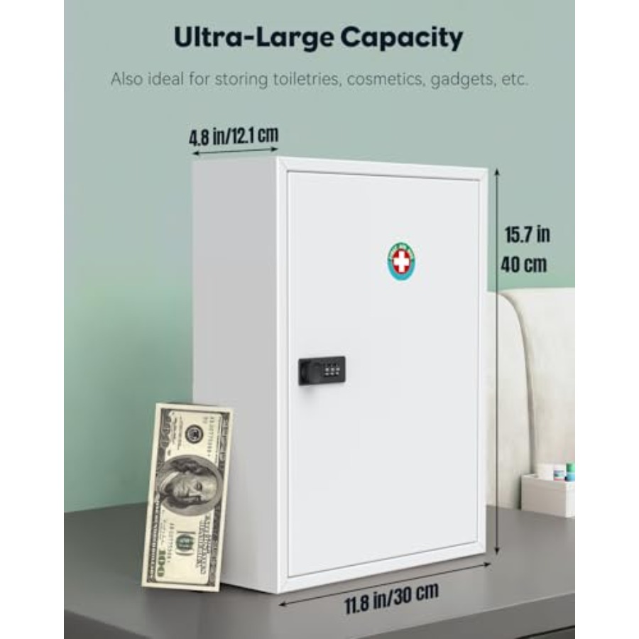 Wall Mount Medicine Cabinet wi - مراجعة Medicine Cabinet Lock وسعره