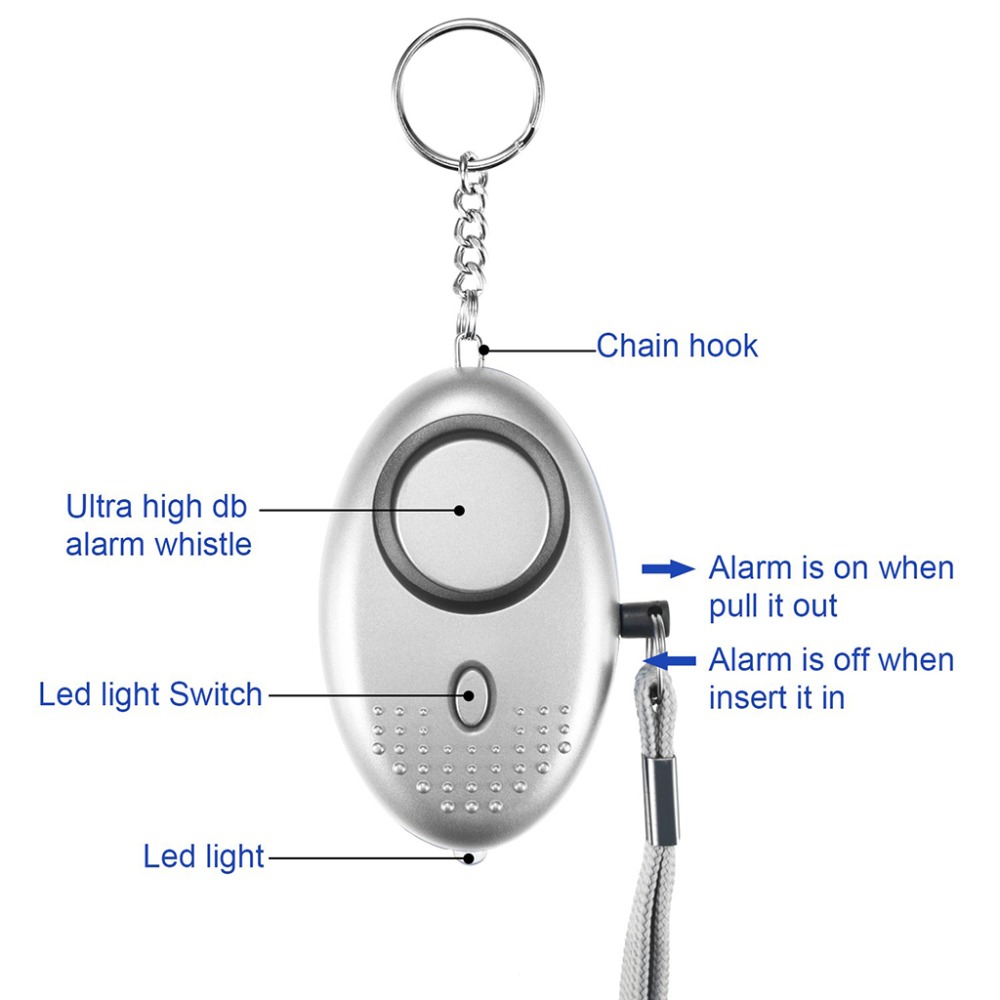 130dB Self Defense Alarm Anti- - مراجعة Personal Alarm Keychain وسعره