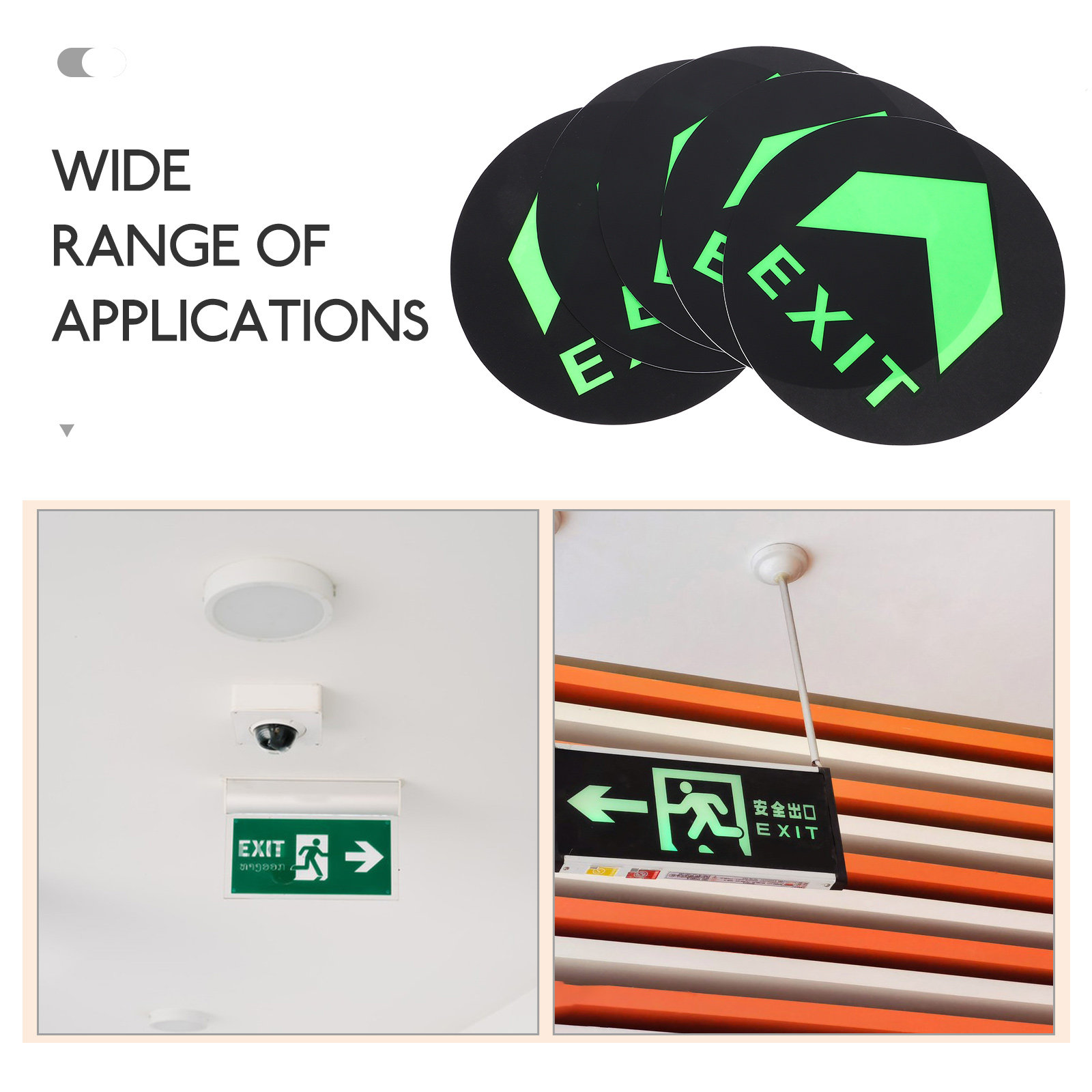 5Pcs Glow in Dark Exit Sign St - مراجعة Emergency Exit Sign وسعره