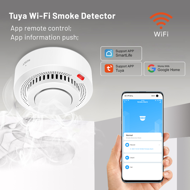 6Pack Tuya WiFi Smart Smoke Se - مراجعة Smoke Detector Interconnected وسعره