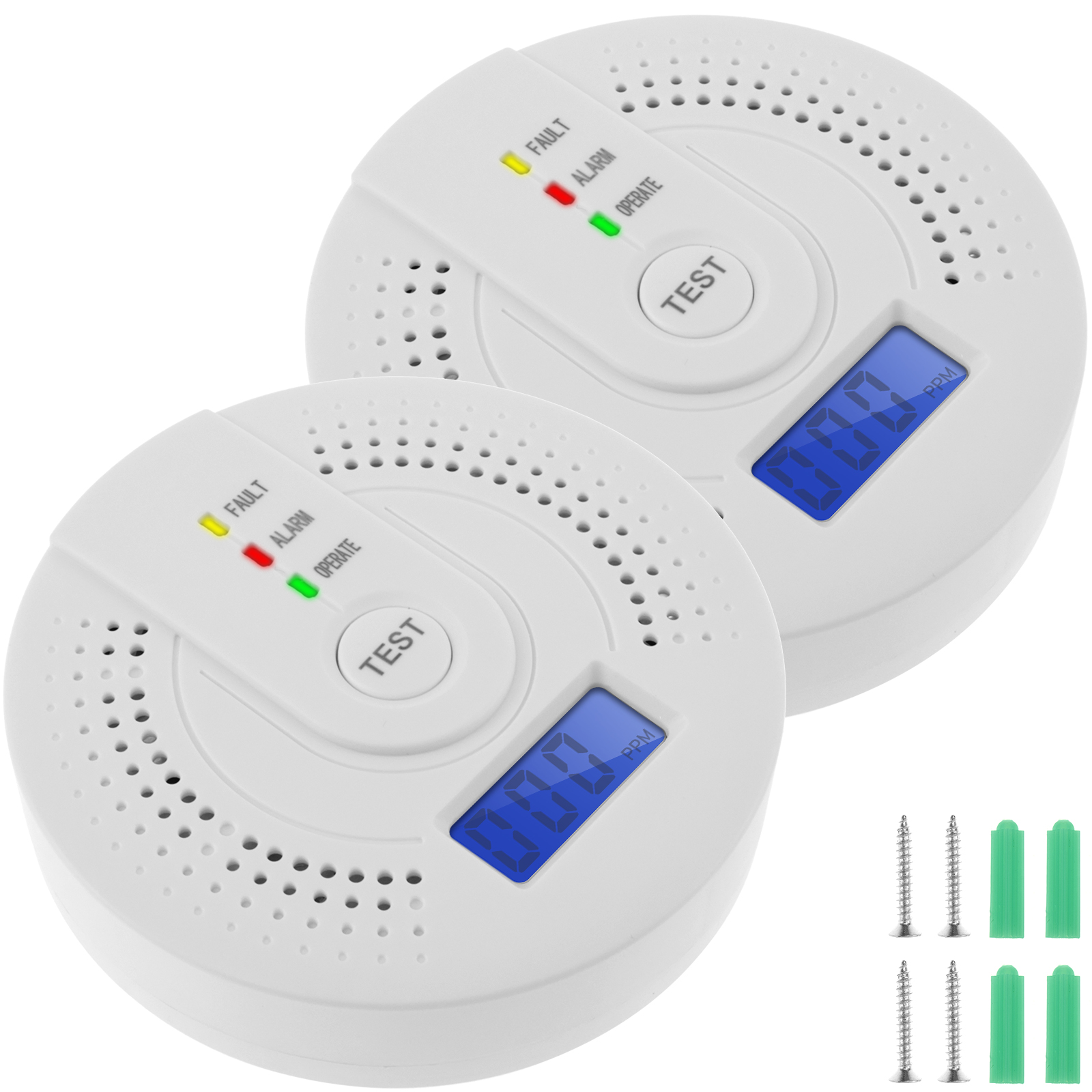 Independent CO Alarm Sensor Ca - مراجعة Smoke Detector Interconnected وسعره