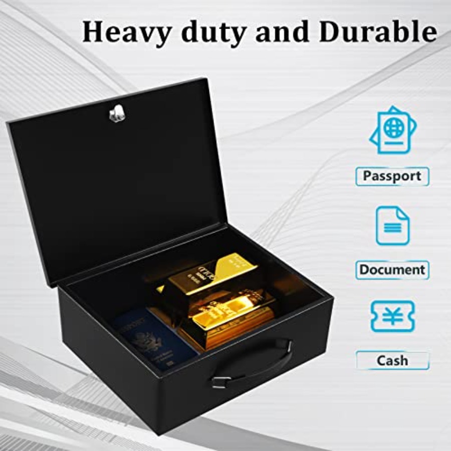 Portable Metal Safe Box with K - مراجعة Fire Safe Document وسعره